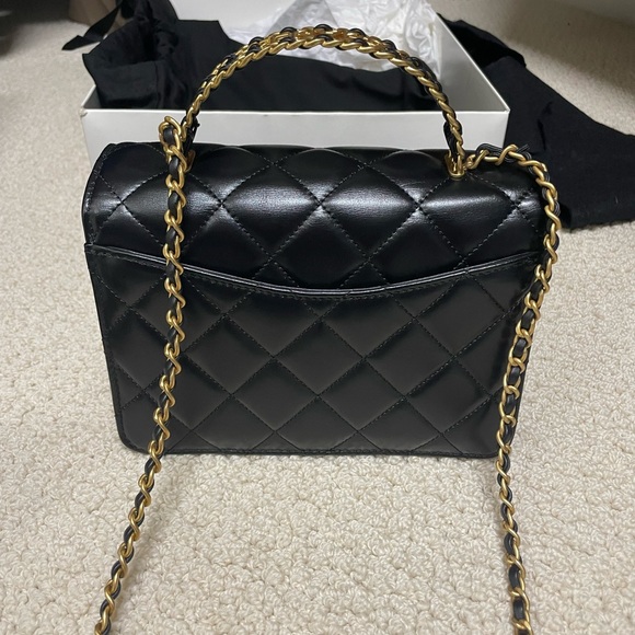 Chanel 23p black mini calfskin with GHW - Picture 4 of 9
